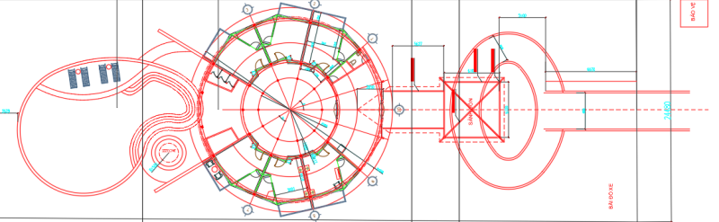 Bản vẽ thiết kế mặt bằng tổng thể của Khu nghỉ dưỡng Nana House Villa, thể hiện vị trí các hạng mục kiến trúc và cảnh quan.