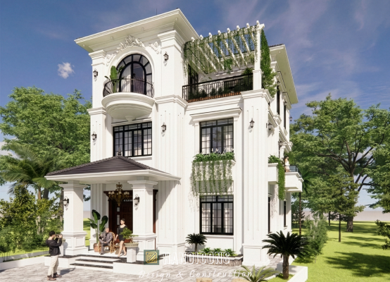 Mẫu thiết kế nhà đẹp Hưng Yên 3 tầng chi phí 2,16 tỷ đồng phong cách hiện đại.